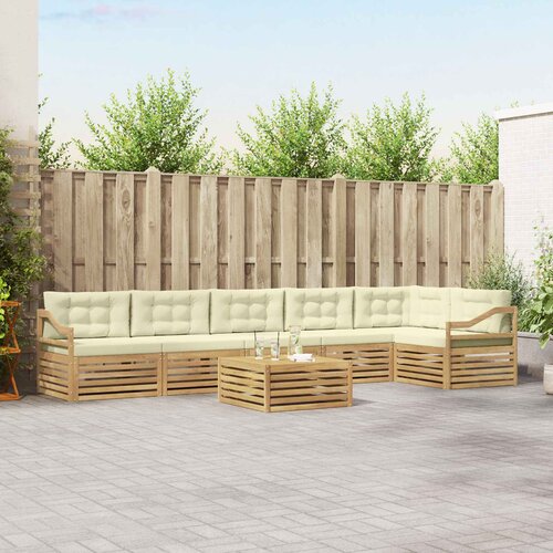  Set vanjskih sofa 7 kom. Bijela i krem Poliester Cijene