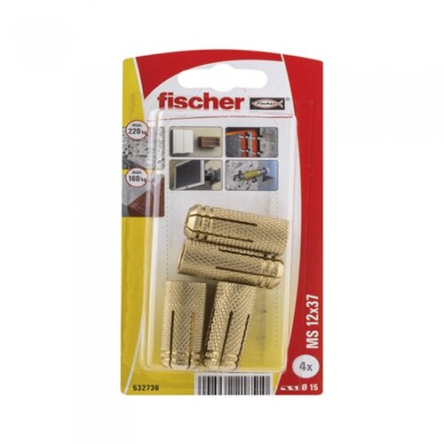 Fischer Vložki MS iz medenine (12 x 37 mm, 4 kosi) Slike