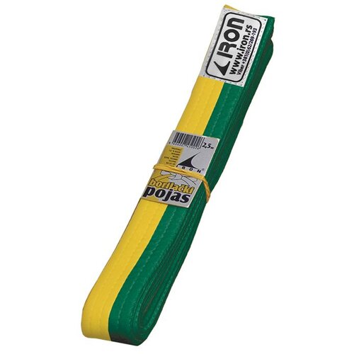 IRON SPORT Zeleno žuti pojas 240cm - žuto zeleni pojas za borilačke sportove Cene