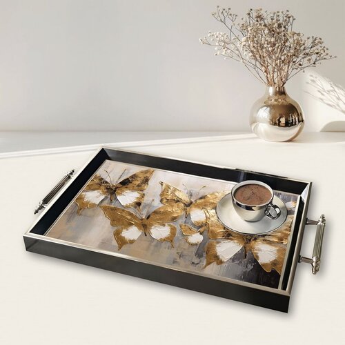 Aberto Design poslužavnik TPG9892 50 x 29 x 3,5 cm, &amp;scaron;areni Slike