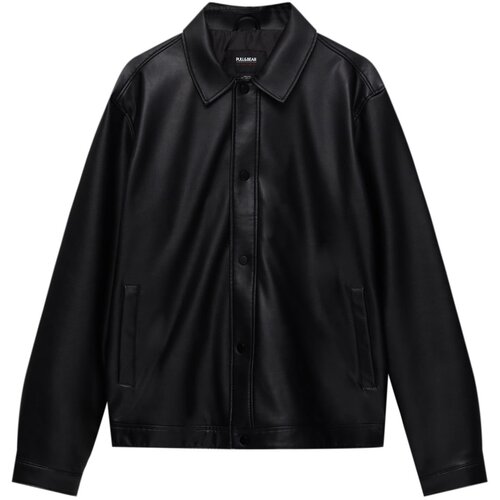 Pull&amp;amp;Bear Prehodna jakna črna Slike