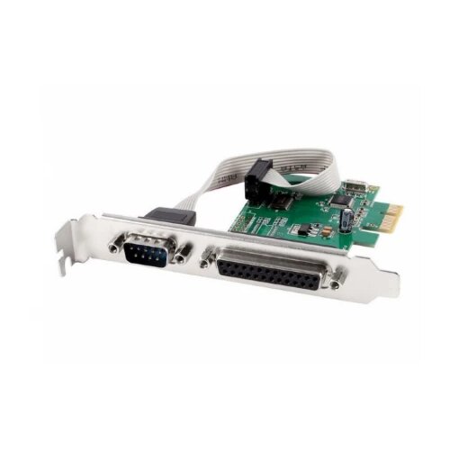 Gembird COM serial port + LPT port PCI-Express add-on card, with extra low-profile bracket Cene