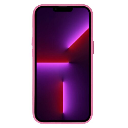Onasi usnjen silikonski ovitek MagSafe za iPhone 14 - pink Slike