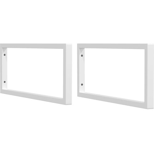  Nosači polica za umivaonik 2 kom bijeli pravokutni čelični White 25 x 60 cm Slike