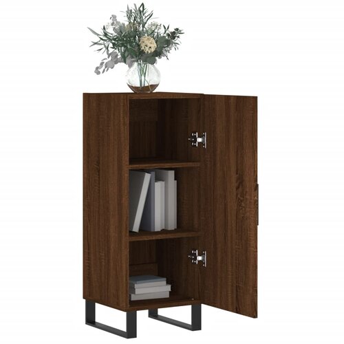  Komoda boja smeđeg hrasta 34,5 x 34 x 90 cm konstruirano drvo Slike