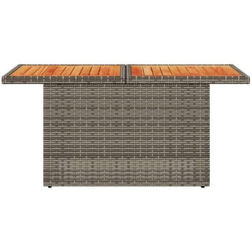  Vrtni stol sivi 100x55x73 cm od poliratana i bagremovog drva Slike