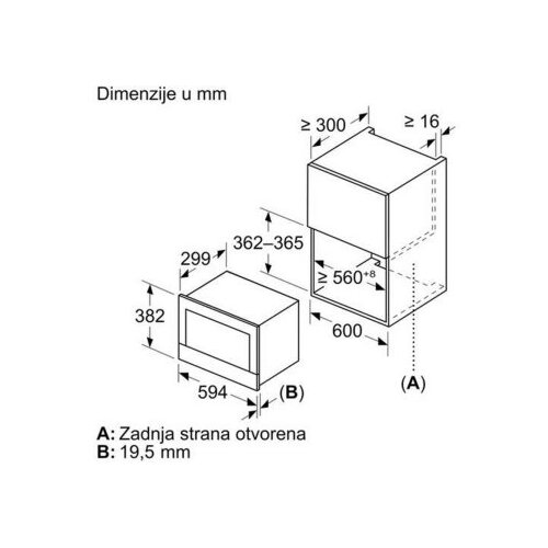Bosch ugradna mikrotalasna rerna BEL7321B1 Slike