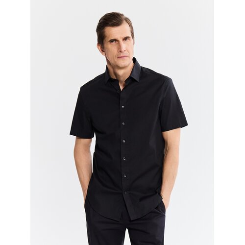 Reserved Slim fit pamučna košulja - crno Cene