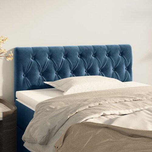 VidaXL Uzglavlje tamnoplavi 90x7x78/88 cm bar&amp;scaron;unasti Slike