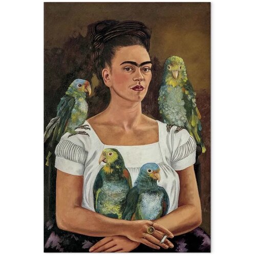  Slika - Frida Kahlo &amp;ndash; Me and My Parrots 20x30 Premium Print Slike
