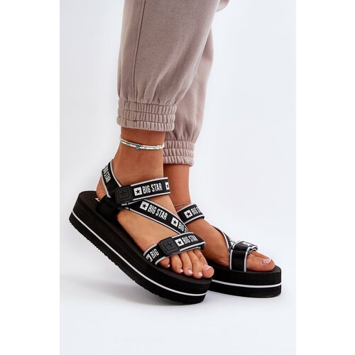 Big Star Women's platform sandals Black Slike