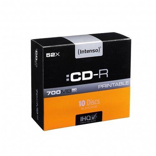 Intenso CD-R 1801622 700 MB Printable 52x 10 Pack, (5000559553) Slike