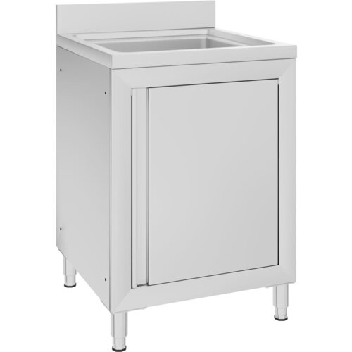 Shumee Kuhinjska omarica za umivalnik 60x60x96 cm nerjaveče jeklo, (20722669) Slike