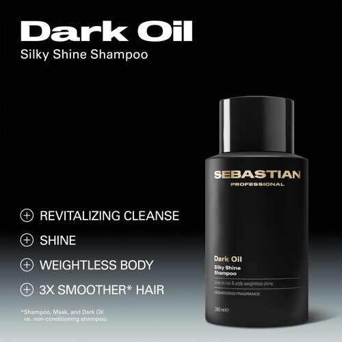 Sebastian Professional Dark Oil hidratantni &amp;scaron;ampon za sjajnu i mekanu kosu 1000 ml Slike