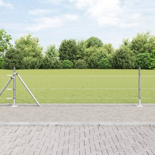 vidaXL ograja v obliki heksagona 0.5x50 m pocinkano jeklo Cene
