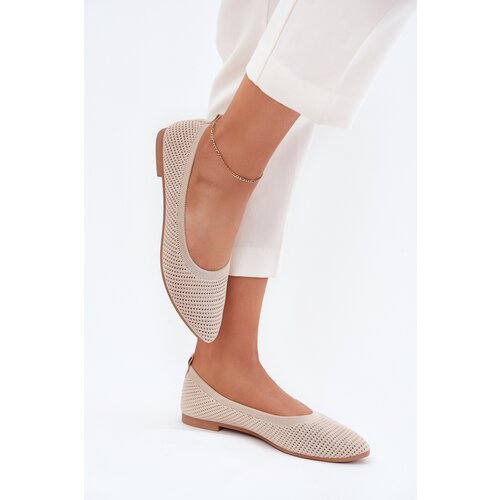 Boto Mesh Fabric Ballet Flats Women&amp;#039;s Beige Sarina Slike