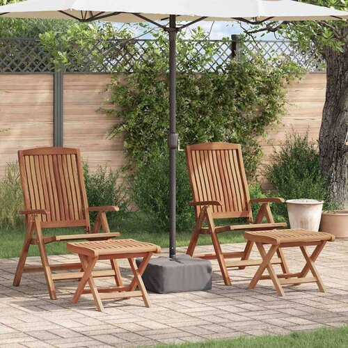  Vrtni set za objed 4 pcs Smeđa Čvrsto teak drvo Cijene