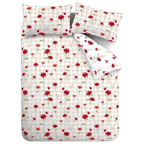 Catherine Lansfield Crvena posteljina za krevet za jednu osobu 135x200 cm Poppy &amp;ndash; Slike