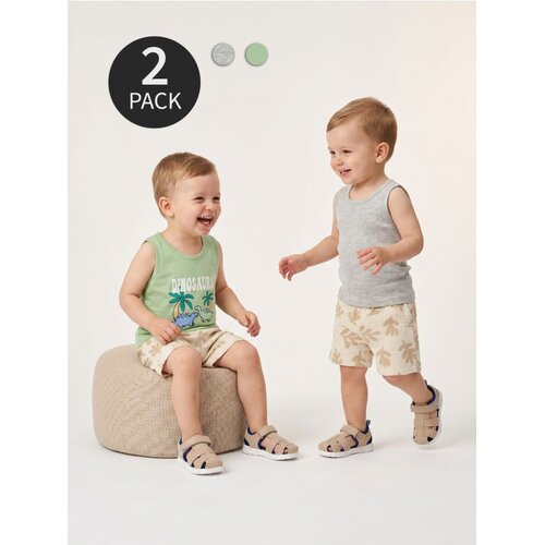 Sinsay Pamučne majice bez rukava 2 pack Slike