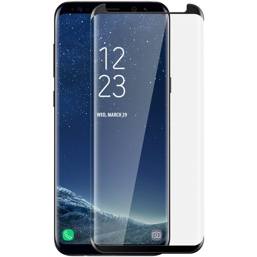 AVIZAR 9H ukrivljeno zaščitno steklo za Galaxy S8 Plus, barvni robovi – črna, (20530847) Cene