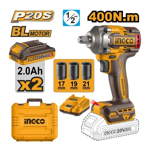 Ingco ciwli2040e aku udarni odvijač 1/2" 400nm super ( ciwli2040e ) Cene