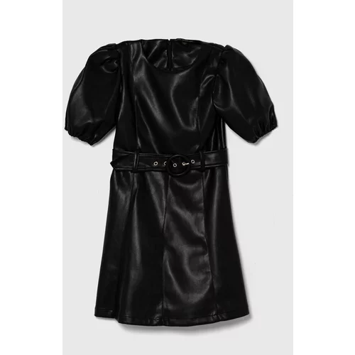 Guess Dječja haljina boja: crna, mini, širi se prema dolje, J4YK21 WE8D0