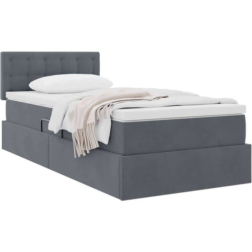 Krevet s od storage s madracem Tamno siva 90 x 190 cm Bar&amp;scaron;un Slike