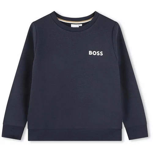 Boss Otroški pulover mornarsko modra barva