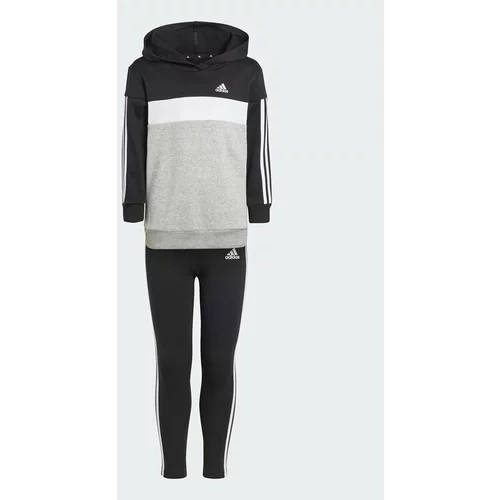 Adidas Komplet jopica in legice Tiberio 3-Stripes Colorblock Fleece IJ6327 Črna Slim Fit