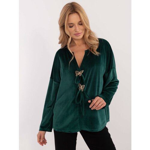 Italy Moda Blouse-DHJ-BZ-19916.03P-dark green Slike