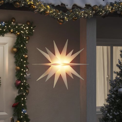 vidaXL Svetilka v obliki zvezde LED 3 kosi zložljiva bela 100 cm Cene