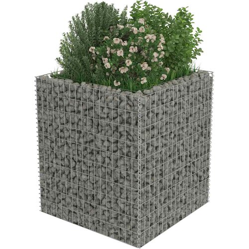  Gabionska sadilica od pocinčanog čelika 90 x 90 x 100 cm Slike