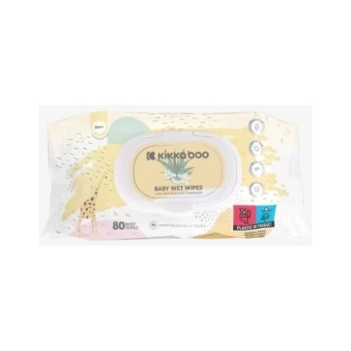  Vlažne maramice za bebe 80 pcs Aloe Vera &amp;amp; Chamomile sa poklopcem KKB23012 Slike