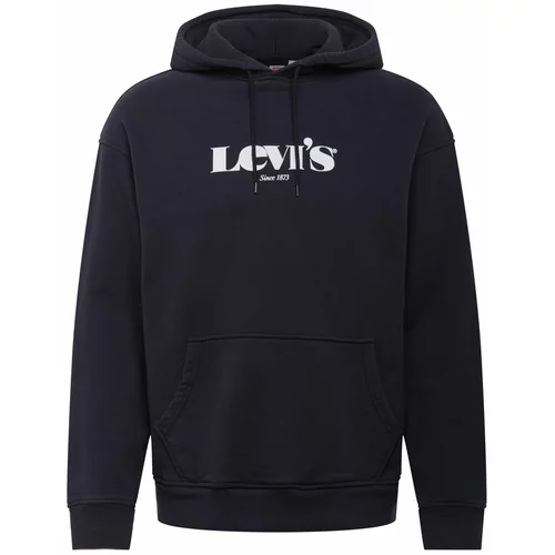Levi's Sweater majica 'RELAXED GRAPHIC PO BLACKS' crna / bijela