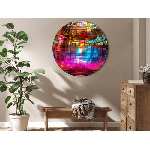  Okrugla slika - Gold disco ball 40x40 Cene