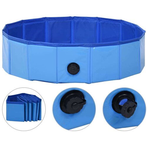 vidaXL Sklopivi bazen za pse plavi 80 x 20 cm PVC Cijene