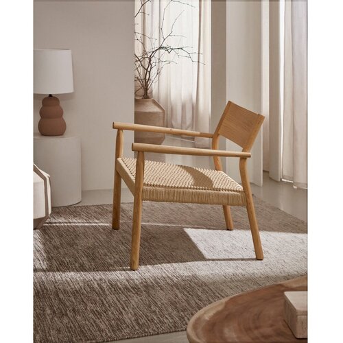 Kave Home Pleten fotelj v svetli naravni barvi Yalia &amp;ndash; Slike