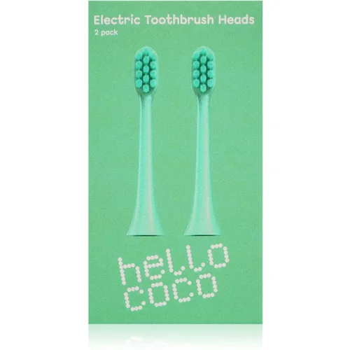 Hello Coco Electric Toothbrush Heads Green zamjenske glave za zubnu četkicu 2 kom