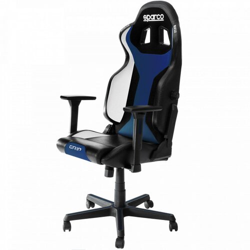 Sparco grip gaming/office chair black/blue sky Cene