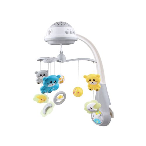 Baby Mix vrtiljak s projektorjem &amp;ndash; Grey Slike