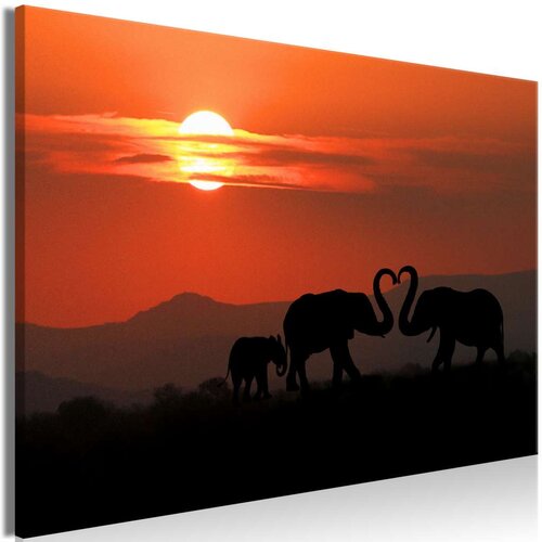  Slika - Elephants in Love (1 Part) Wide 90x60 Slike