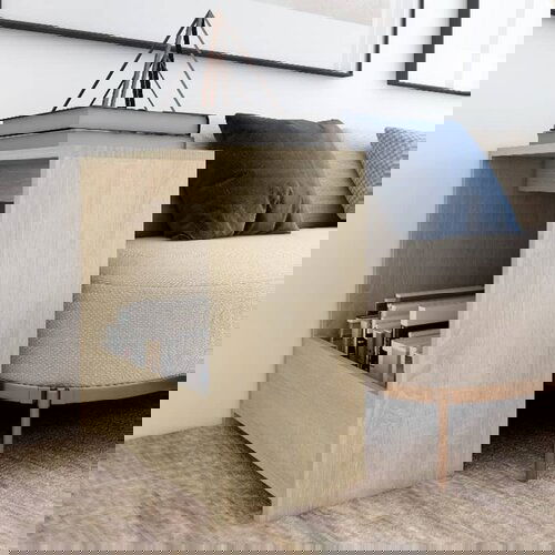VidaXL Stranska mizica sonoma hrast 50x26x50 cm iverna plo&amp;scaron;ča Slike