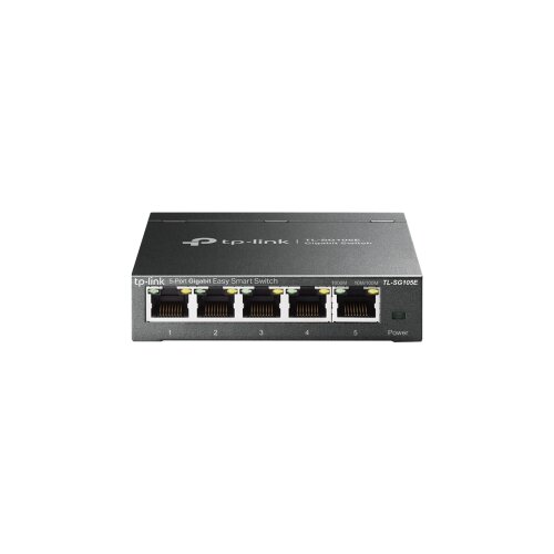 Switch TP-Link TL-SG105E 5-portni gigabitni Desktop Easy Smart, 5 10/100/1000Mbps RJ45 portova, MTU/Port/Tag-based VLAN, QoS, IGMP Snooping, Zelena te Cijene