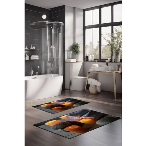  CT-5187 multicolor bathmat set (2 pieces) Cene