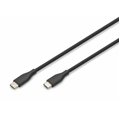 Digitus kabel USB C-C 1m 60W črn silikonski AK-300341-010-S, (5000319524) Slike