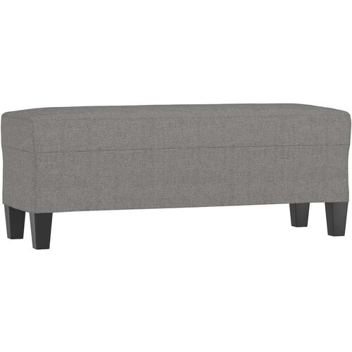  Klupa tamnosiva 100 x 35 x 41 cm od tkanine - Tamno siva 100 x 35 x 41 cm Slike