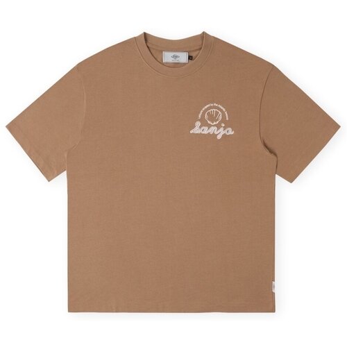 SANJO Majice s kratkimi rokavi Atlantic T-Shirt - Cappuccino Kostanjeva Cene