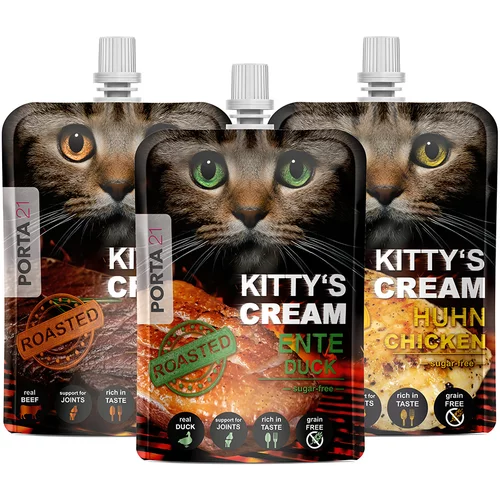 Porta 21 Kitty's Cream Farm, mešani paket - Varčno pakiranje: 9 x 90 g (3 vrste)