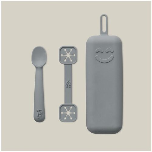 Interbaby set silikonskog pribora za jelo Petrol Grey Cijene