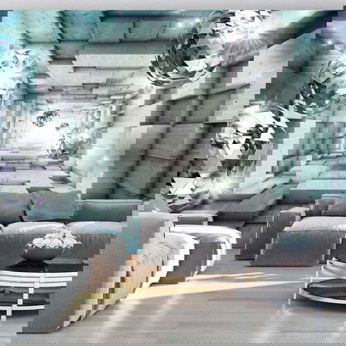  Samoljepljiva foto tapeta - Journey Through the Blue Tunnel 343x245 Slike